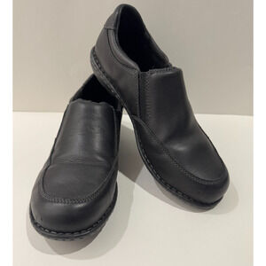 Carolina CA3680 Sz 8 M Women's Leather Loafer Slip-On Work Shoes Black
